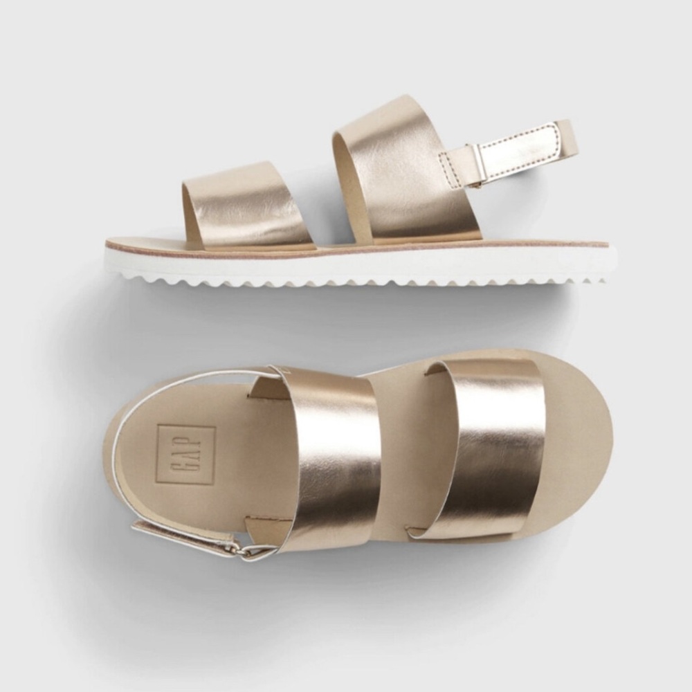 Gap metallic platform sandals